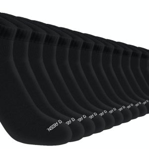 U.S. Polo Assn. 20 Pair Men's Low Cut Moisture Control Casual Socks - Breathable & Odor-Resistant Mens Socks, Black 7512 (Shoe Size 6-12)